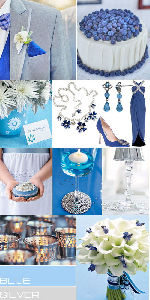 blue vintage wedding decoration