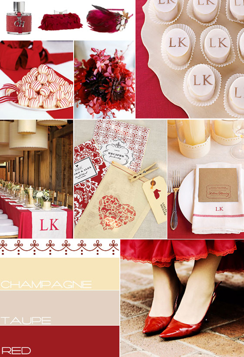 red champagne taupe wedding