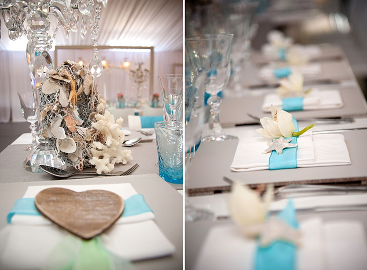 beach wedding decor details, wedding table decor