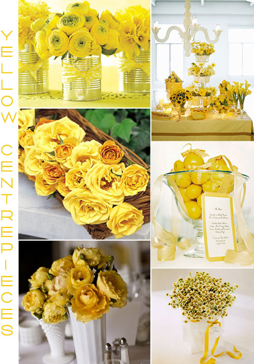 yellow centrepieces yellow wedding ideas centerpieces