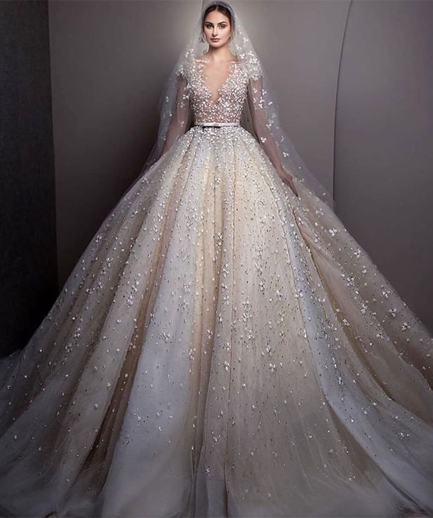 Breathtakingly beautiful wedding gowns with amazing details galore - wedding dress ,wedding gown #weddingdress #bridedress