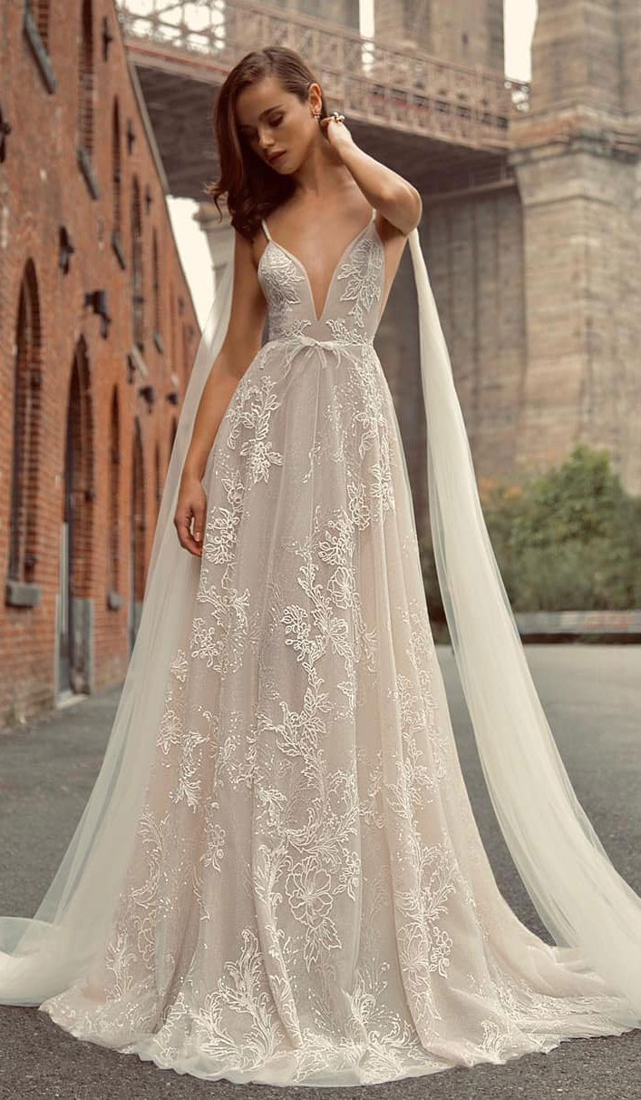 Breathtaking wedding dresses we can't get enough : Off the shoulder beach  wedding dress