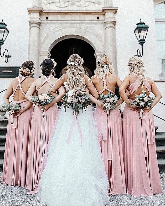 57 Pink Bridesmaid Dresses – different shades of pink bridesmaid dresses