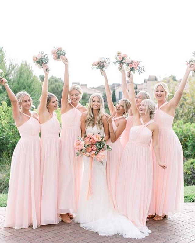 57 different shades of pink bridesmaid dresses - pink bridesmaid dresses,blush pink color dress,blush pink dress, Long Bridesmaid Dresses #wedding #pinkbridesmaiddresses #blushbridesmaid