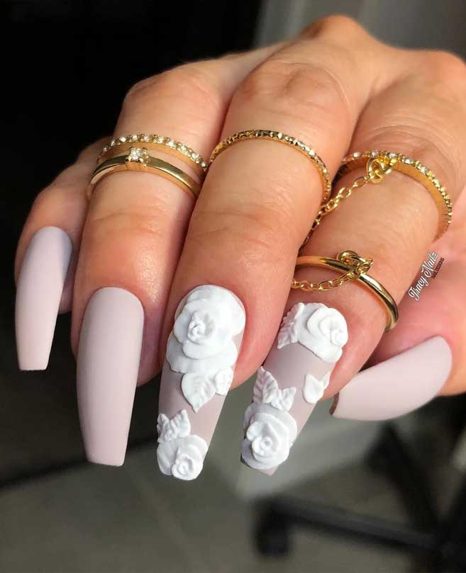Stunning wedding nail art designs