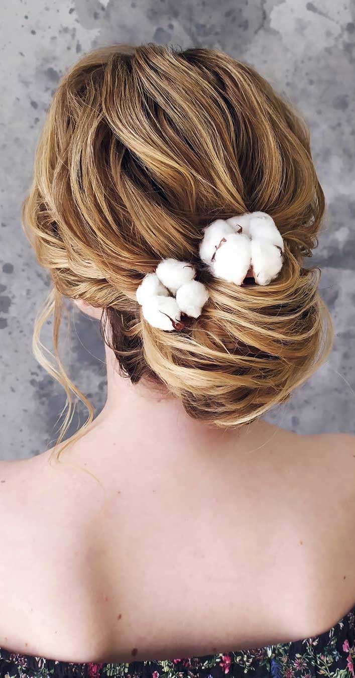 75 romantic bridal hairstyles, hairstyles for weddings long hair, wedding updos with braids, wedding updos, bridal updos , messy updo hairstyles ,hairstyle #hairstyle #weddinghair #updo #upstyle elegant bridal hairstyle