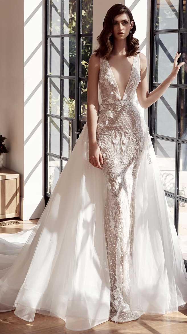 57 Stunning Wedding Dresses With Detachable Skirts