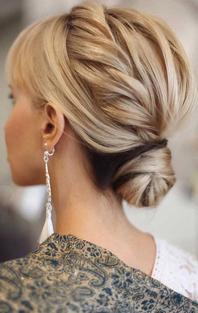 75 romantic bridal hairstyles - hairstyles for weddings long hair, wedding updos with braids, wedding updos, bridal updos ,messy updo hairstyles ,hairstyle #hairstyle #weddinghair #updo #upstyle elegant bridal hairstyle