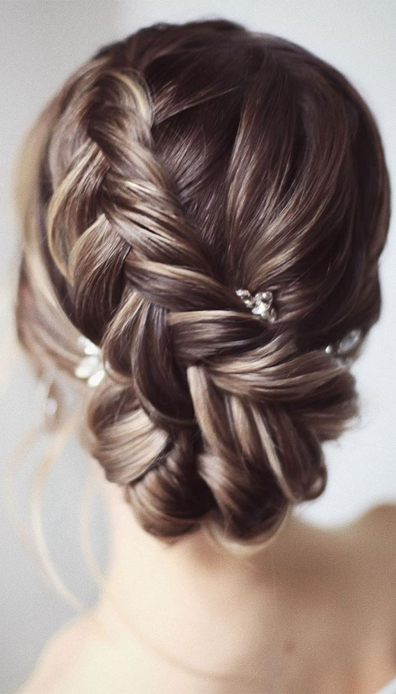 75 Romantic wedding hairstyles – Braided updo