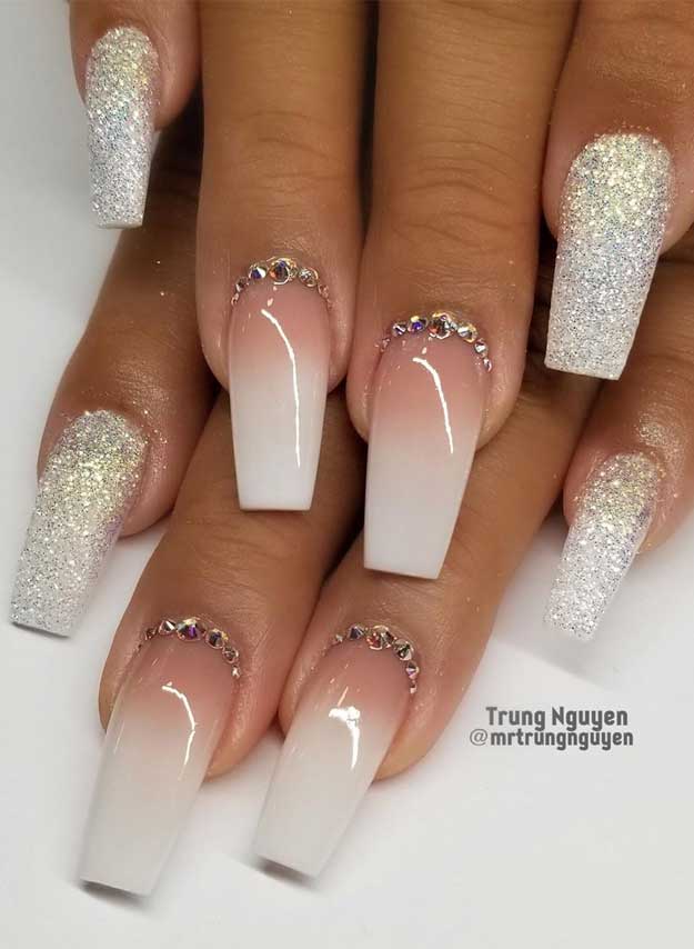 nails with glitter, glitter nails designs, glitter nail designs 2019,pink and silver glitter nails, glitter nail art designs pictures, glitter nails acrylic, glitter nails ombre, glitter nails coffin, glitter nails, glitter nail ideas, glitter nail polish