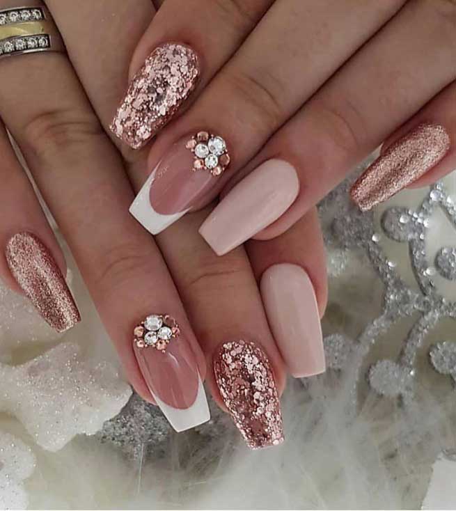 nails with glitter, glitter nails designs, glitter nail designs 2019,pink and silver glitter nails, glitter nail art designs pictures, glitter nails acrylic, glitter nails ombre, glitter nails coffin, glitter nails, glitter nail ideas, glitter nail polish