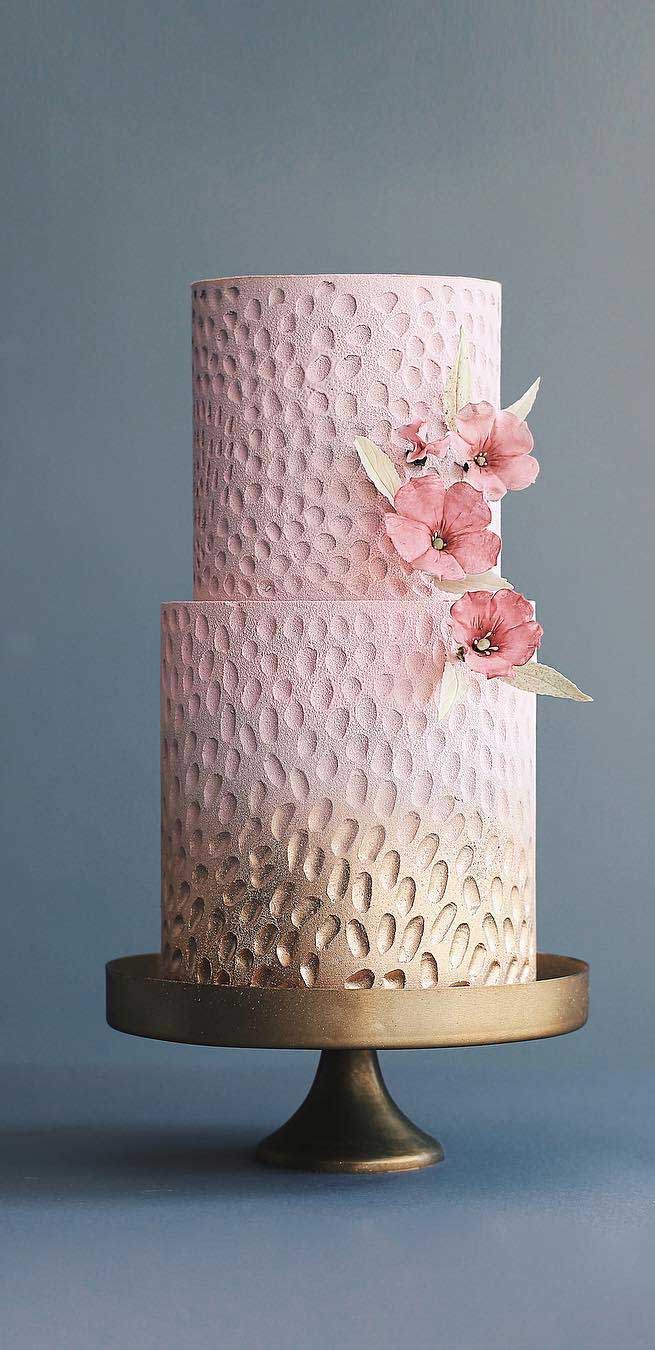 pretty wedding cake designs, painted wedding cake, unique wedding cakes, pretty wedding cake, concrete effect cake, wedding cake designs 2019, wedding cake pictures gallery, wedding cake gallery, square wedding cakes, pink wedding cake, ombre pink wedding cake,modern wedding cakes 2019, modern wedding cakes and styling