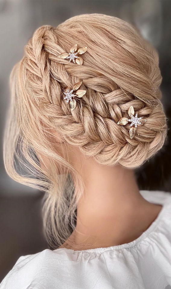 54 Cute Updo Hairstyles That Are Trendy for 2021 : Cute Braided Updo