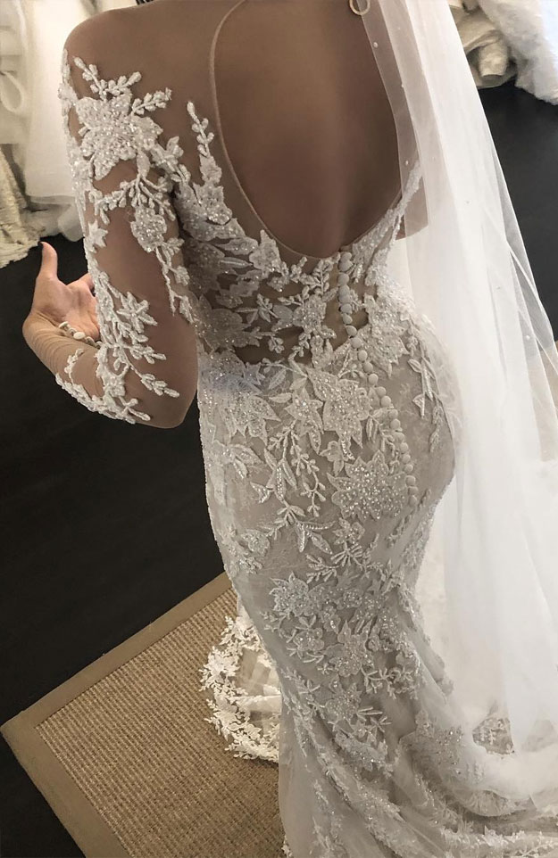 long sleeve wedding gown with cut out at back, wedding dresses, most beautiful wedding dresses, wedding dress ,wedding gown #weddingdress #bridedresses