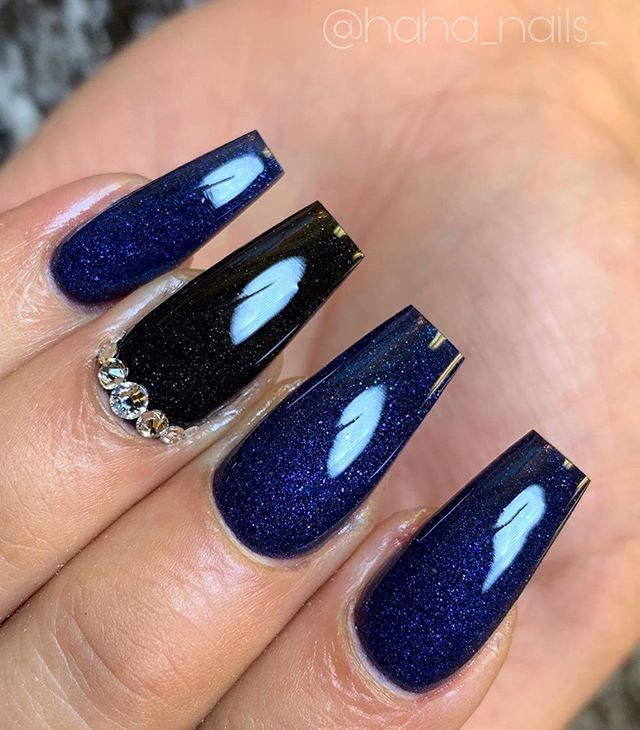 navy blue nail colors, navy blue nails, navy blue nail designs, navy blue nails with glitter, navy blue nails matte, navy blue nails with silver glitter, dark blue nails, winter nails