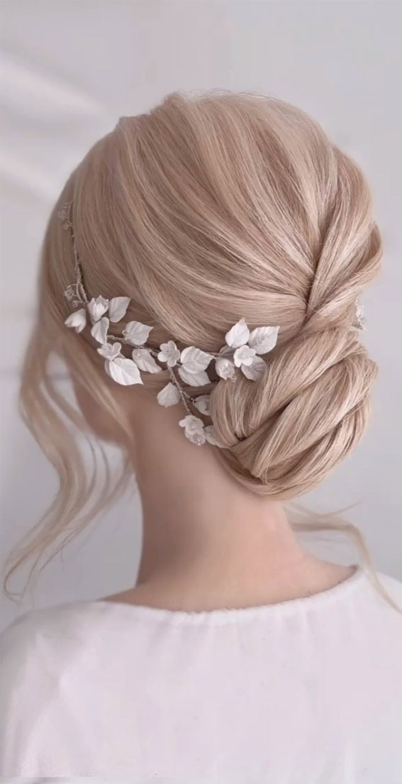 Bridal hairstyles that perfect for ceremony and reception : twisted bun