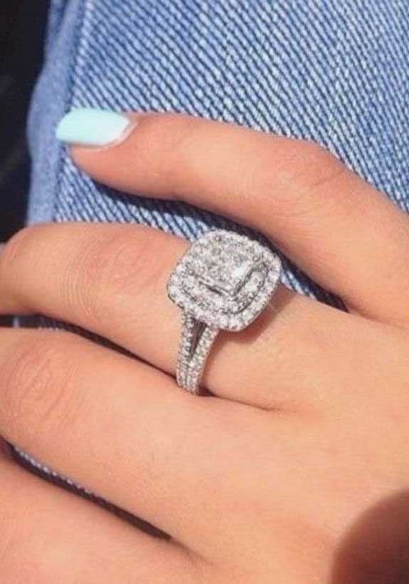 engagement rings, diamond engagement rings, engagement rings white gold, platinum engagement rings, solitaire engagement rings, cushion cut engagement rings, emerald cut rings, princess cut engagement ring #engagementrings #princesscut