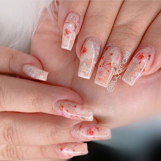 The 45 pretty nail art designs that perfect for spring looks 11