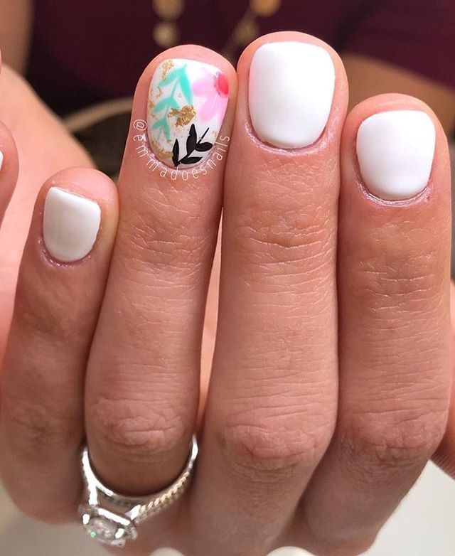 The 45 pretty nail art designs that perfect for spring looks 15