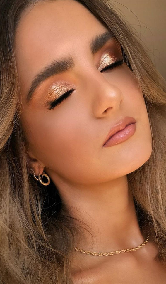 51 Stunning bridal makeup looks for any wedding theme – Glistening Gold