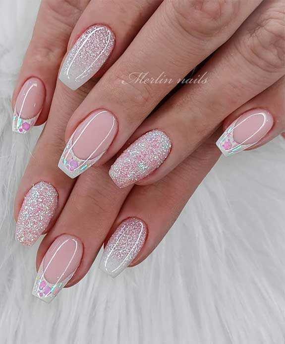 50 Best Nail Art Designs from Instagram - StayGlam | Silver glitter nails,  Gel nails, Nails