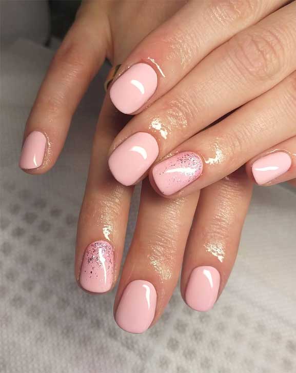 blush nails, nude nail color, nail color ideas #simplenails nail colors, simple pink nails, nail art designs, acrylic nails, neutral nails, nail color ideas #pinknails best nails , nail trends 2020 #nailart pink ombre nails