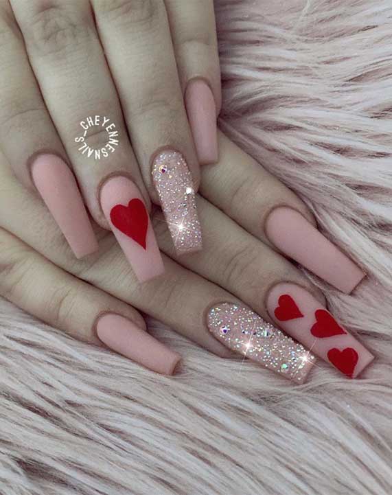 valentine nails 2019, valentine gel nails, valentines day nails 2020, valentine's day acrylic nails, valentine nails 2020, nail designs, valentines day nails 2020 #valentinenails