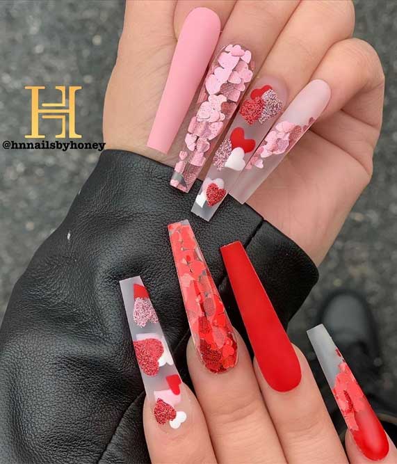 valentine nails 2019, valentine gel nails, valentines day nails 2020, valentine's day acrylic nails, valentine nails 2020, nail designs, valentines day nails 2020 #valentinenails