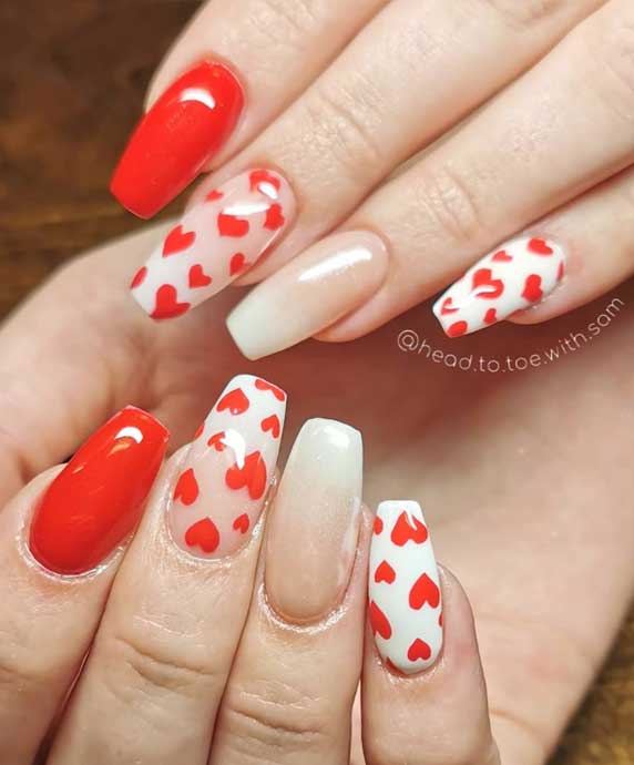 valentine nails 2019, valentine gel nails, valentines day nails 2020, valentine's day acrylic nails, valentine nails 2020, nail designs, valentines day nails 2020 #valentinenails