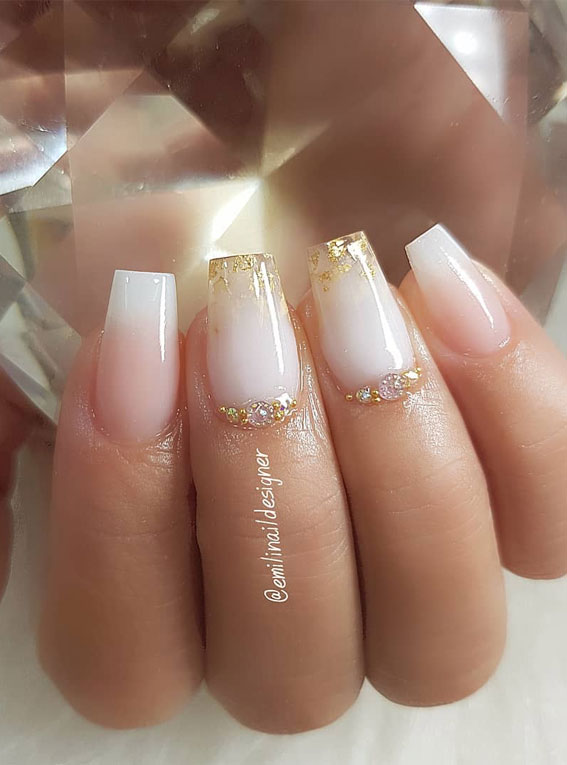 gold ombre nail designs