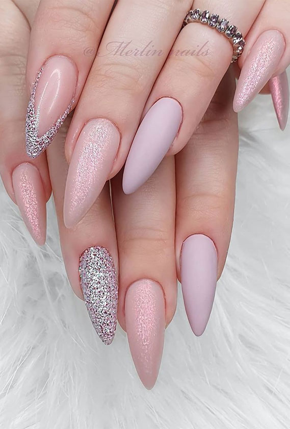 gel nails, short nails, pink nails, nail art #nailart #naildesigns romantic nails, ombre nails, short nails, acrylic nails , nail design ideas, nail color ideas 