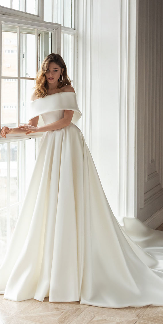 eva lendel wedding dress, eva lendel wedding dresses, eva lendel bridal, eva lendel bridal 2021, elegant wedding dress, a line satin wedding dress  #wedding #weddinggown #weddingdresses #weddingdress #bridalgown #bride