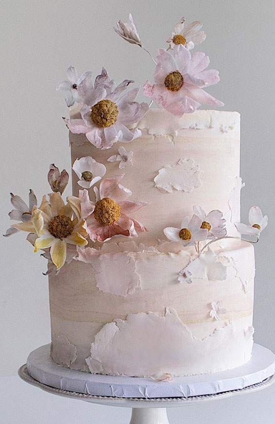 wedding cake, wedding cake ideas, best wedding cakes 2020, textured wedding cakes #weddingcakes elegant wedding cakes , best wedding cake decorating, painted wedding cakes