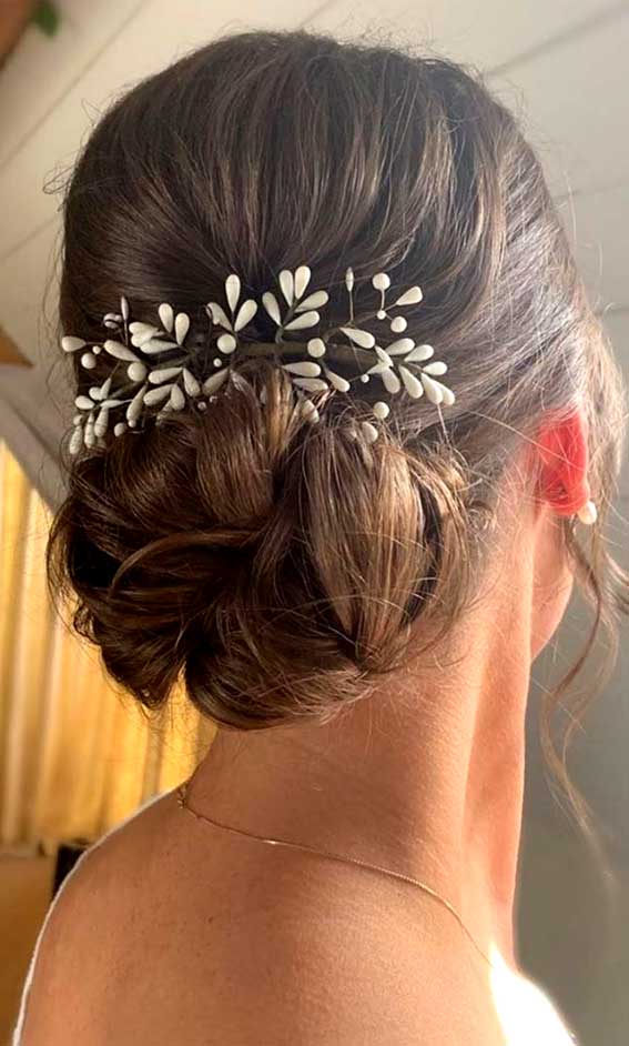 bride updo hairstyles, updo hairstyles for short hair #weddingupdos updo hairstyle for elegant look, wedding updo hairstyle ideas , bridal updo, wedding hair down, half up half down, textured updo #updos #weddinghair #bridalhairstyles elegant bridal updo, elegant wedding hairstyle , elegant updos