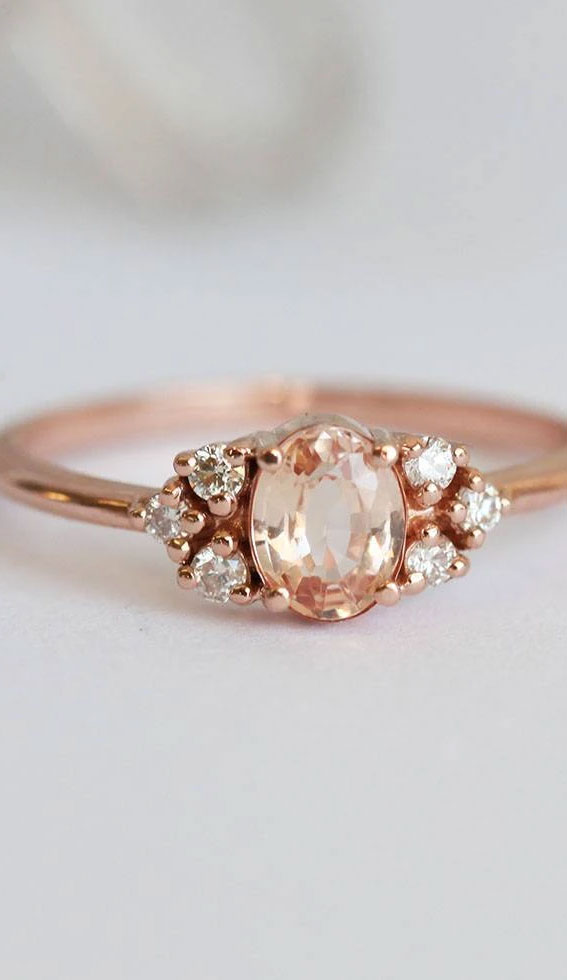 Incredibly Beautiful Engagement Rings in 2020 – Peach Sapphire Ring