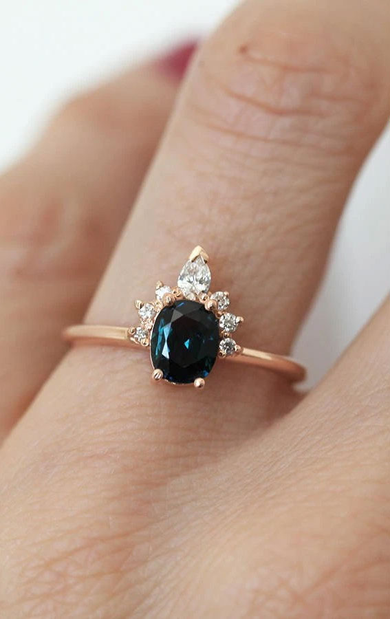 Incredibly Beautiful Engagement Rings in 2020 – Sapphire crown engagement ring