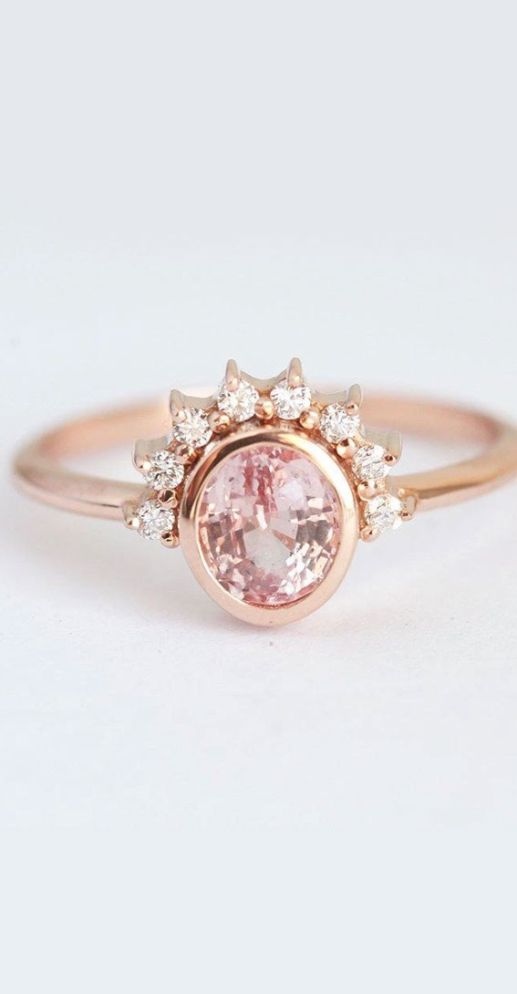 Incredibly Beautiful Engagement Rings in 2020 – One Carat Peach Sapphire
