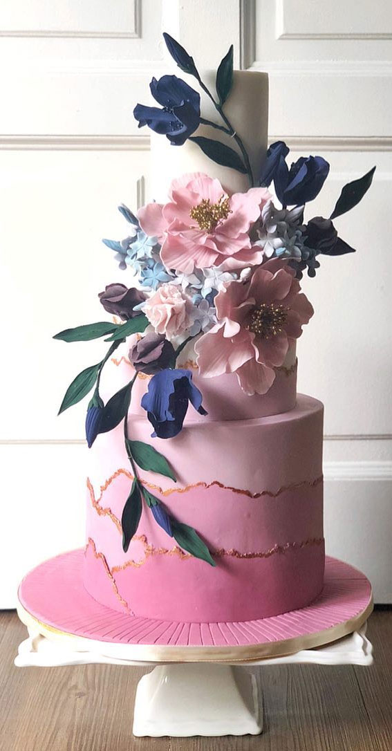 The Most Beautiful Art Of Cakes – Wedding Cakes Inspired by Works of Art : pink cake
