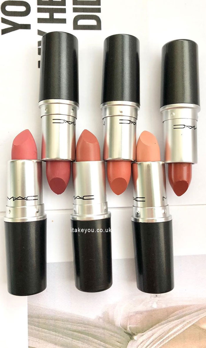 Gorgeous 6 Shades of Mac Lipsticks