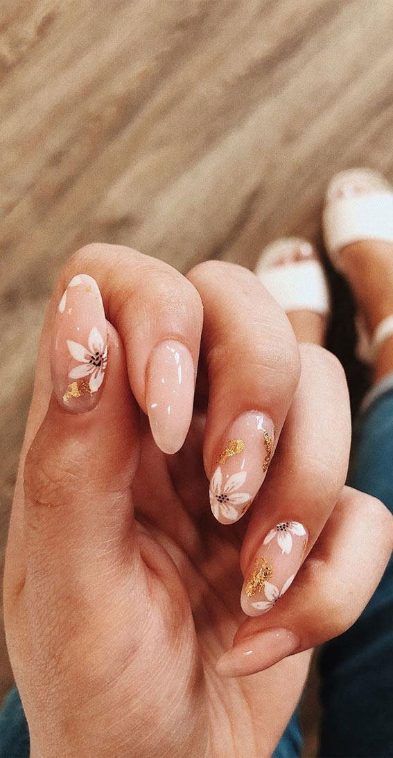 +32 Gorgeous Nail Art Designs – Floral nail aesthetic