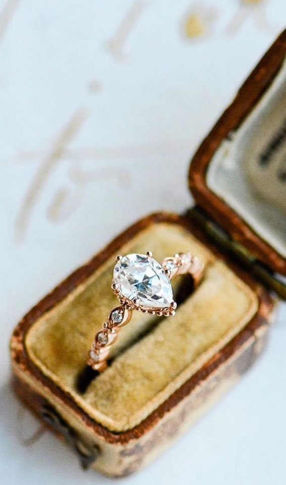 44 Insanely Gorgeous Engagement Rings – Pretty Pear Cut