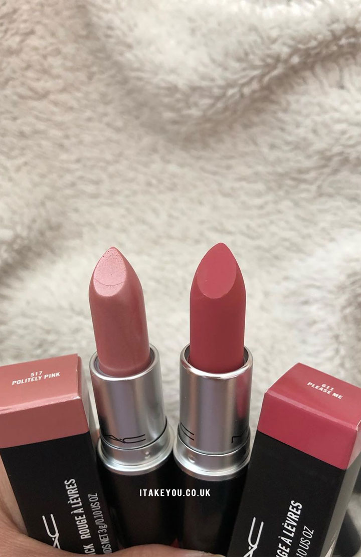 politely pink mac lipstick, please me mac lipstick, politely pink mac, honeylove mac , mac lip swatches, please me mac