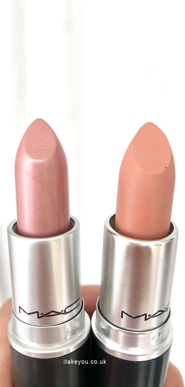 Politely Pink vs Myth Mac Lipstick