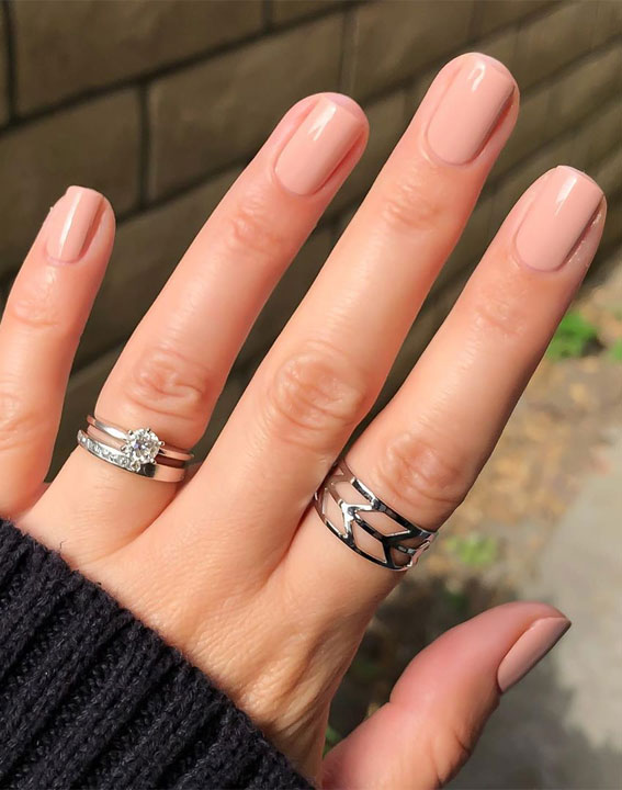 48 Most Beautiful Nail Designs to Inspire You – Simple Neutral Nails