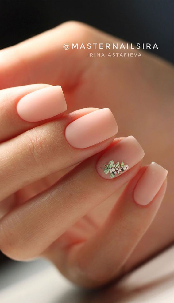 48 Most Beautiful Nail Designs to Inspire You – Neutral Matte Nails