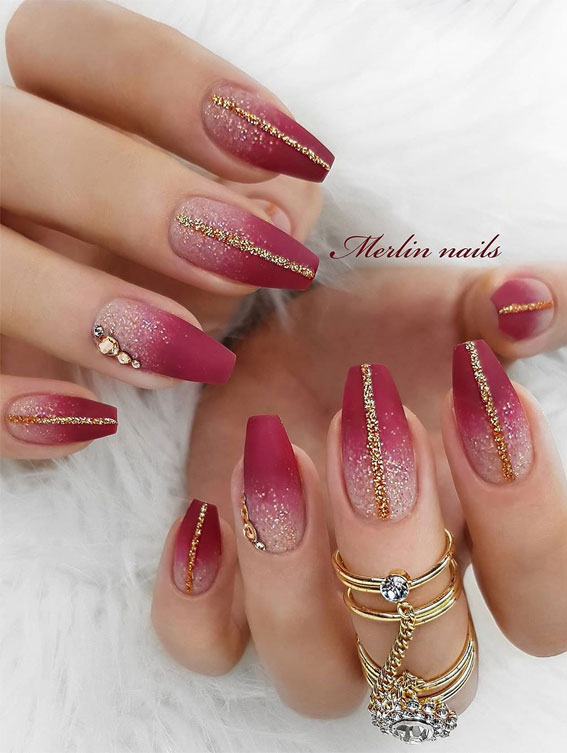 48 Most Beautiful Nail Designs to Inspire You – Plum and Pink nails