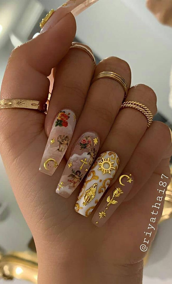 48 Most Beautiful Nail Designs to Inspire You – Celestial nails