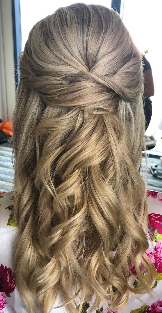 Bridal hairstyle ideas Half Up Half down hairstyle