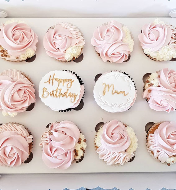 59 Pretty Cupcake Ideas for Wedding and Any Occasion : Pink Birthday Cupcakes