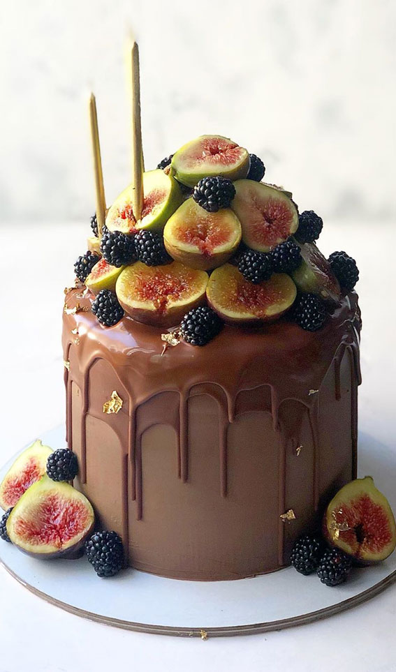 37 Pretty Cake Ideas For Your Next Celebration : Figs and Blackberries